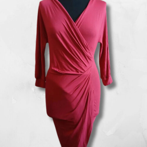 Abito elegante rosso elasticizzato - Misura S/M
