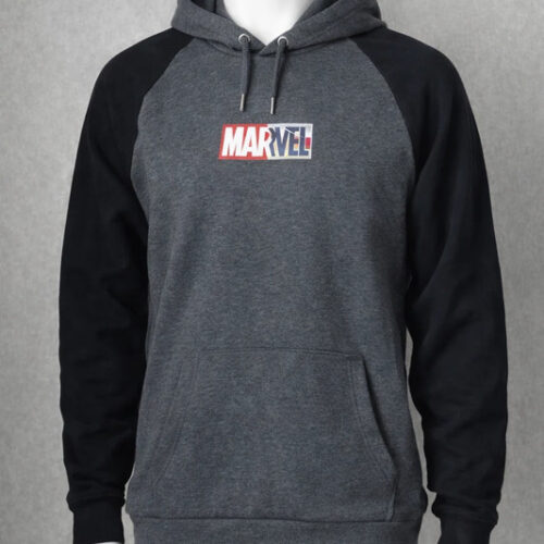 Felpa Marvel bicolore grigio e nero – XS