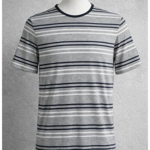 T-shirt uomo Livergy a righe grigio/blu – taglia M