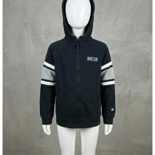 Felpa con cappuccio Nike Air Ragazzo – Nera con dettagli grigi e bianchi – 11 anni