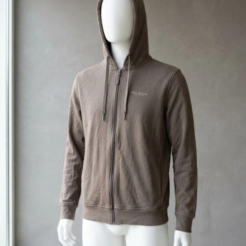 Felpa Armani Exchange con cappuccio e zip – Taglia L