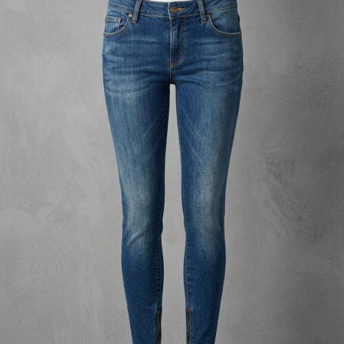 Liu Jo Jeans Skinny con Zip Caviglie Blu Taglia 33