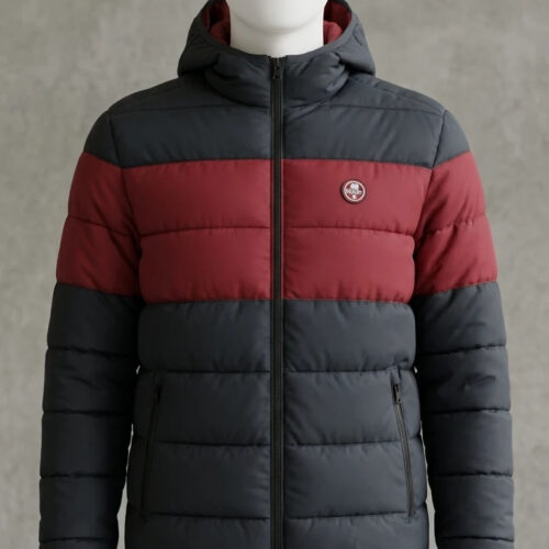 Datch Piumino Leggero con Cappuccio Blu e Rosso