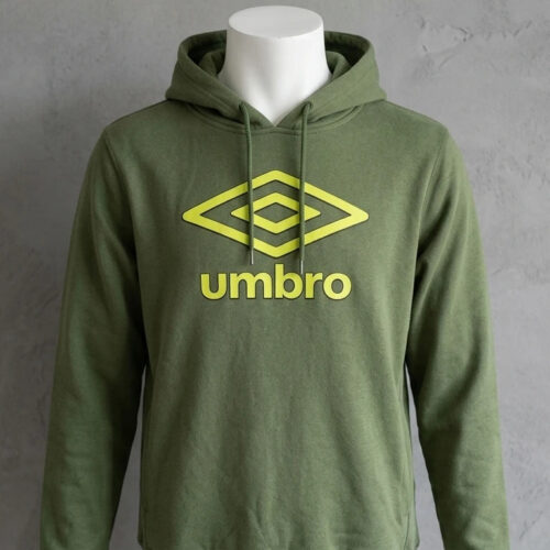 Umbro Felpa con Cappuccio Logo Verde L