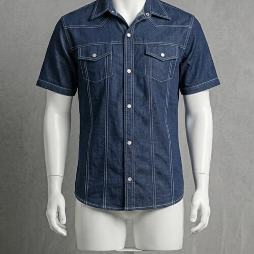 Barney Miller Camicia di Jeans Blu Scuro XXL