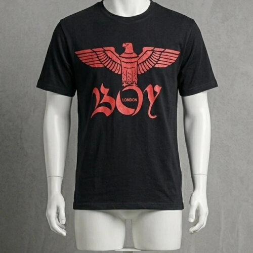 Boy London T-shirt Eagle Logo Nera e Rossa