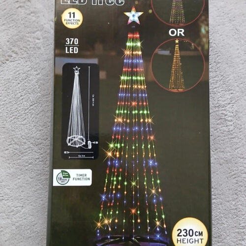 Albero di Natale LED 230cm 370 Luci Multicolor Indoor Outdoor