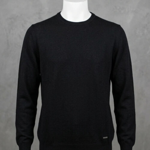 Maglione Girocollo Nero Minimalist
