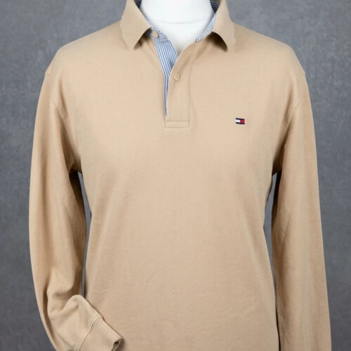 Tommy Hilfiger Polo Manica Lunga Beige XL