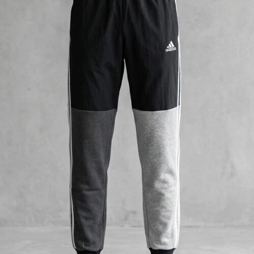 Adidas Pantaloni Joggers Colorblock Nero Grigio S