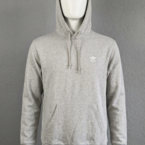 Adidas Felpa con Cappuccio Grigia Logo Ricamato S