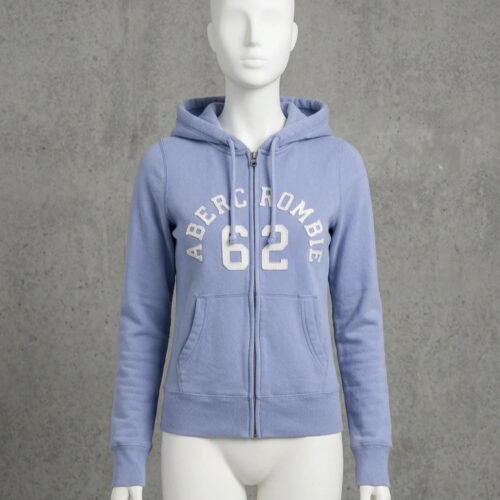 Abercrombie & Fitch Felpa con Cappuccio Full Zip Lilla S