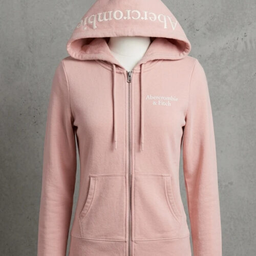 Abercrombie & Fitch Felpa con Cappuccio Rosa