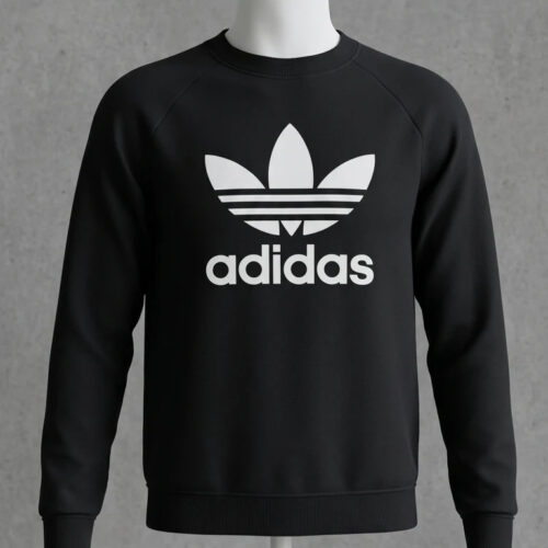 adidas Felpa Trefoil Logo Nera Taglia 40