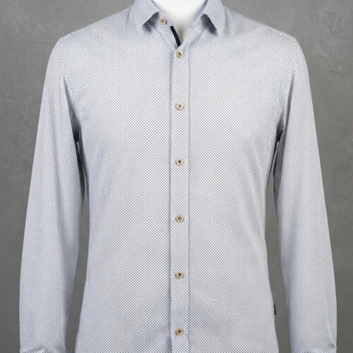 Hugo Boss Camicia Slim Fit Fantasia Azzurra Bianca S