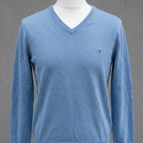 Tommy Hilfiger Maglione Scollo a V Celeste XL