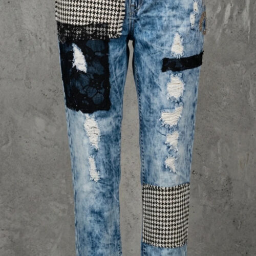 Desigual Jeans Patchwork Denim Blu 30