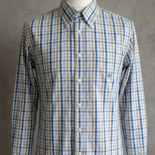 Henry Cotton’s Camicia a Quadri Blu e Bianca Taglia L